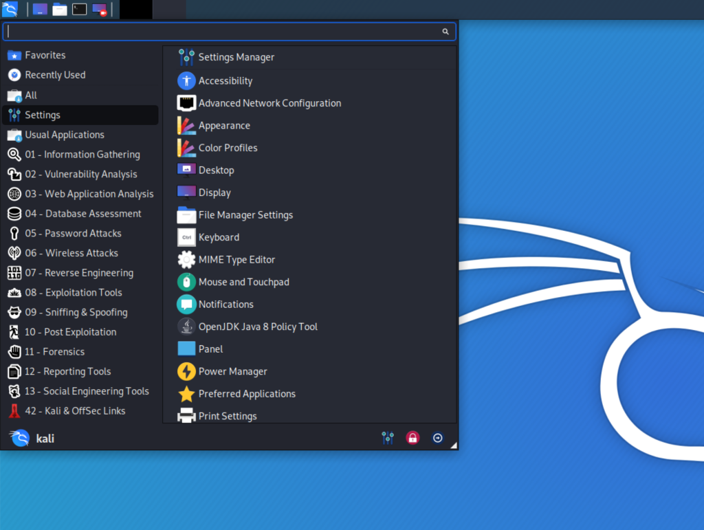 Adjust Kali Linux display settings