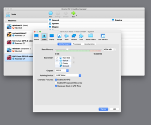 kali linux virtualbox mac m1